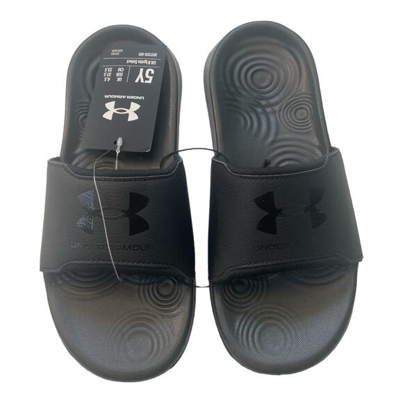 Under Armour Other - Under Armour Boys Ignite Select Slide Sandal Black Size 5Y NEW Slip On Athletic